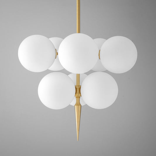 Quinn Modern Frosted Glass Sphere Chandelier