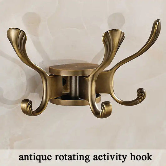 Triple Chrome Rotating Wall Hook for Bathroom and Key Storage