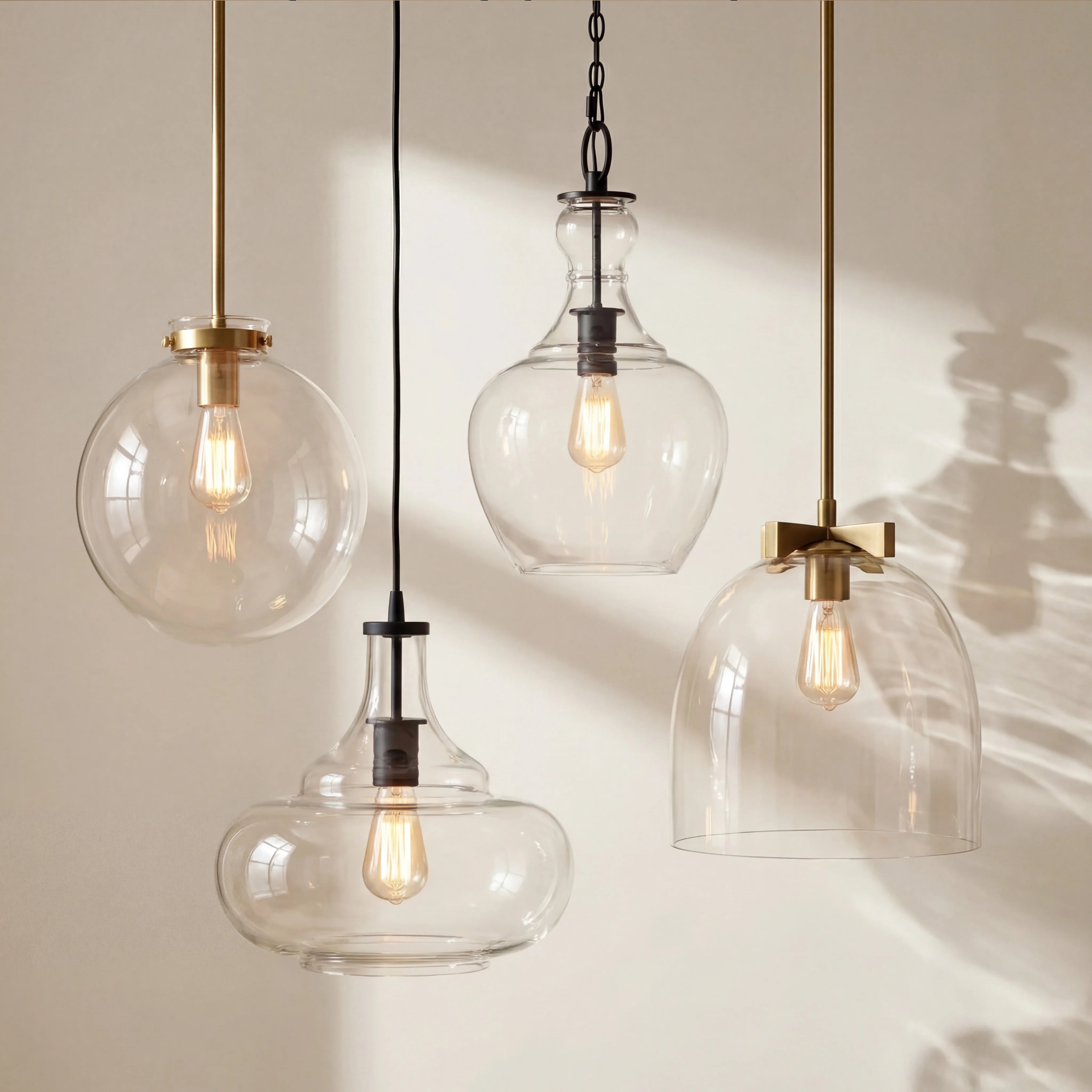 Clear glass lighting