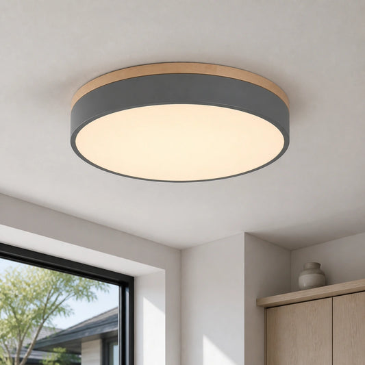 Wood Nordic Flush Ceiling Light - 101CL