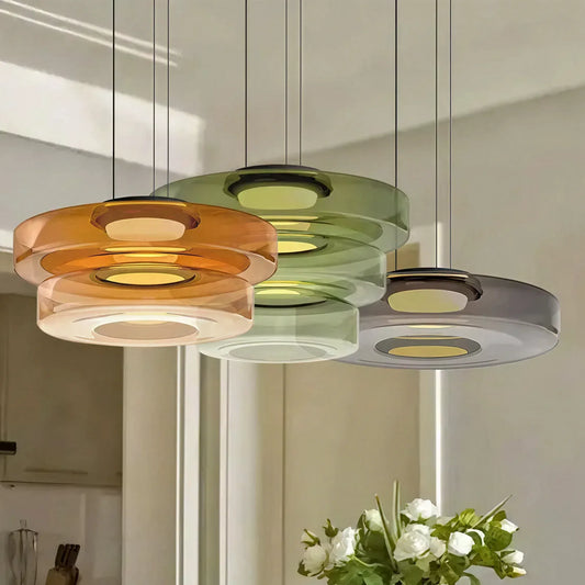 Lila Modern Multi-Layer Creative Glass Pendant Light