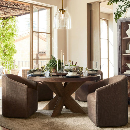 Tovan Modern Farmhouse Clear Curved Glass Pendant Light