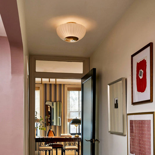 Amaris Modern Milk Glass Flush Ceiling Light