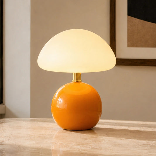 Gavin Nordic Ceramic Mushroom LED Table Lamp