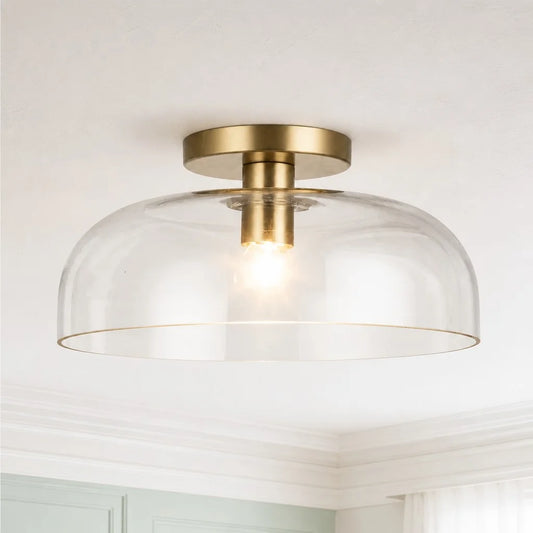 Kham Modern Glass Dome Ceiling Light