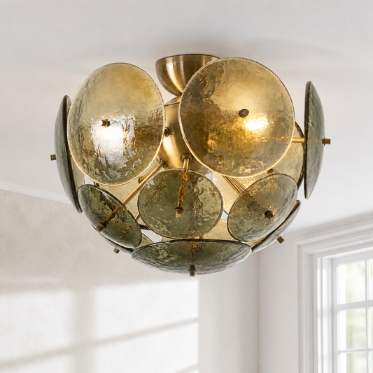 Cora Vintage Hemispherical Glass Ceiling Lamp