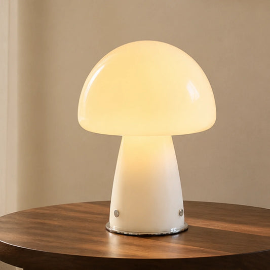 Selene Modern Orange Bauhaus Mushroom Table Lamp