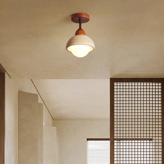 Kairi Wabi Sabi Travertine Ceiling Light