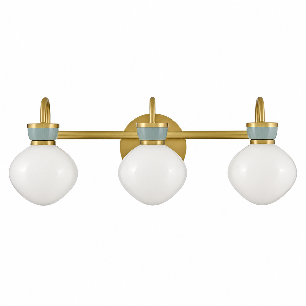 Mara Bronze round opal globes switched-off white background