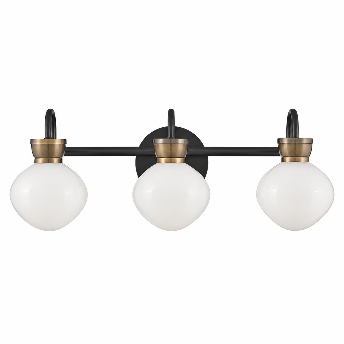 Mara Black/Bronze round opal globes switched-off white background