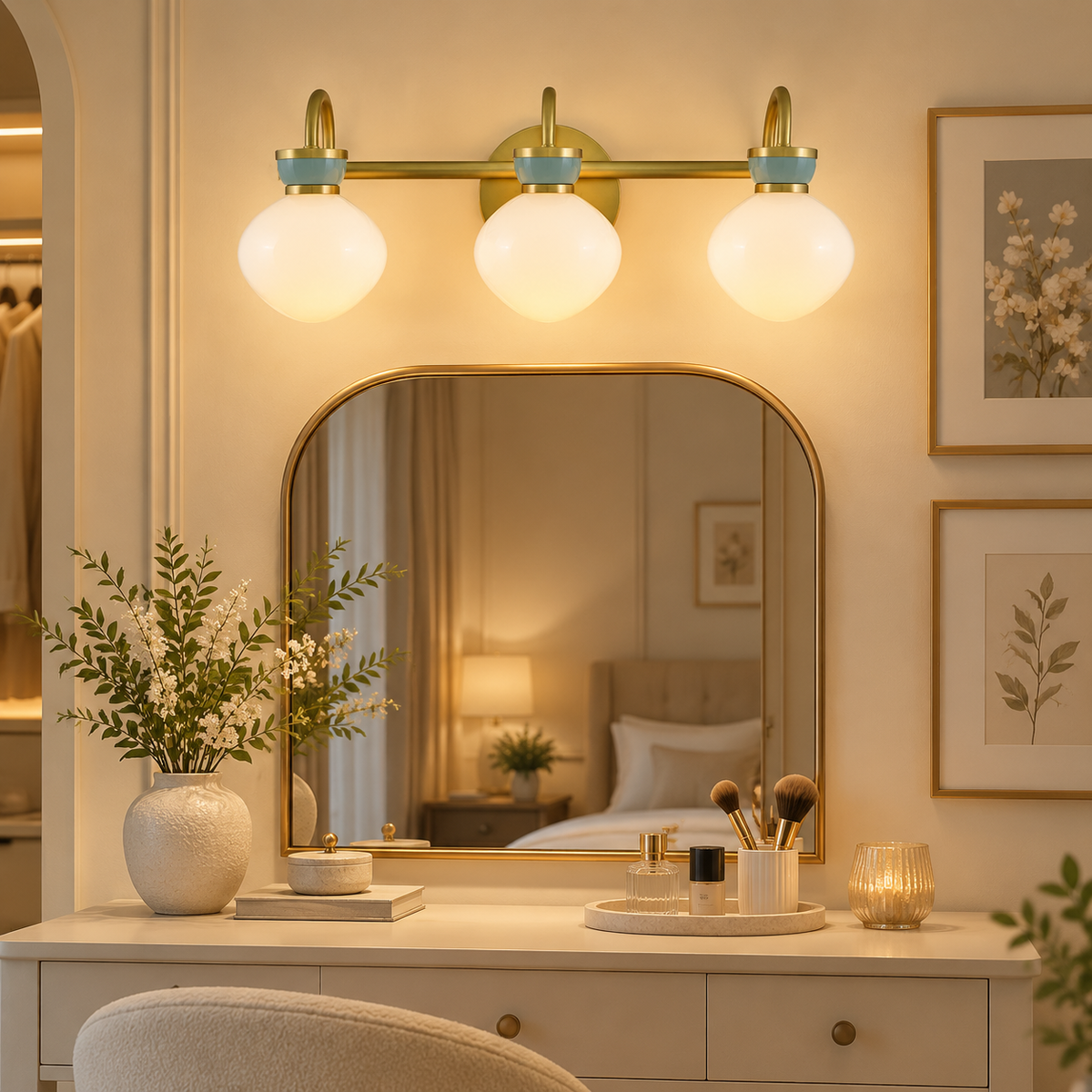 Mara Bronze installed in a bedroom dressing area