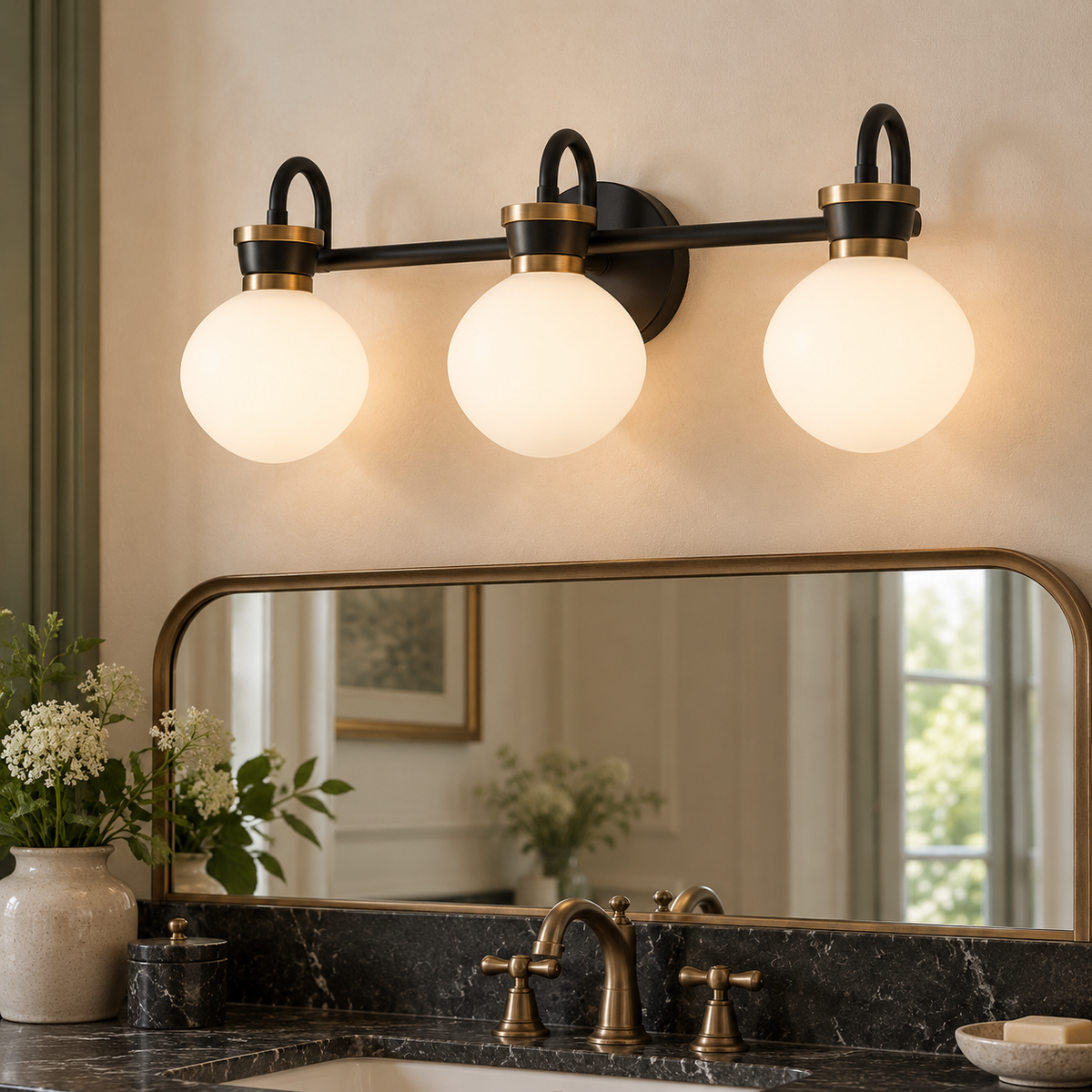 Mara Black/Bronze close installed view