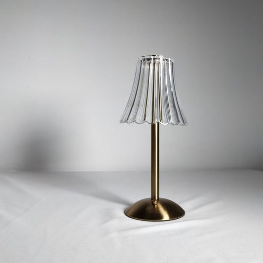 Floral Glass Cordless Table Lamp