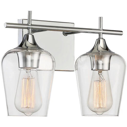 Michael Minimalist 2-Light Transparent Dimmable Wall Light