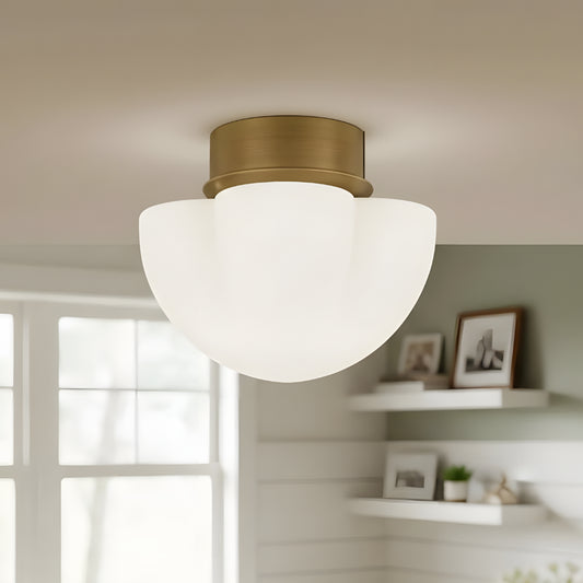 Sera Nordic Modern Scalloped Glass Flush Mount Ceiling Light