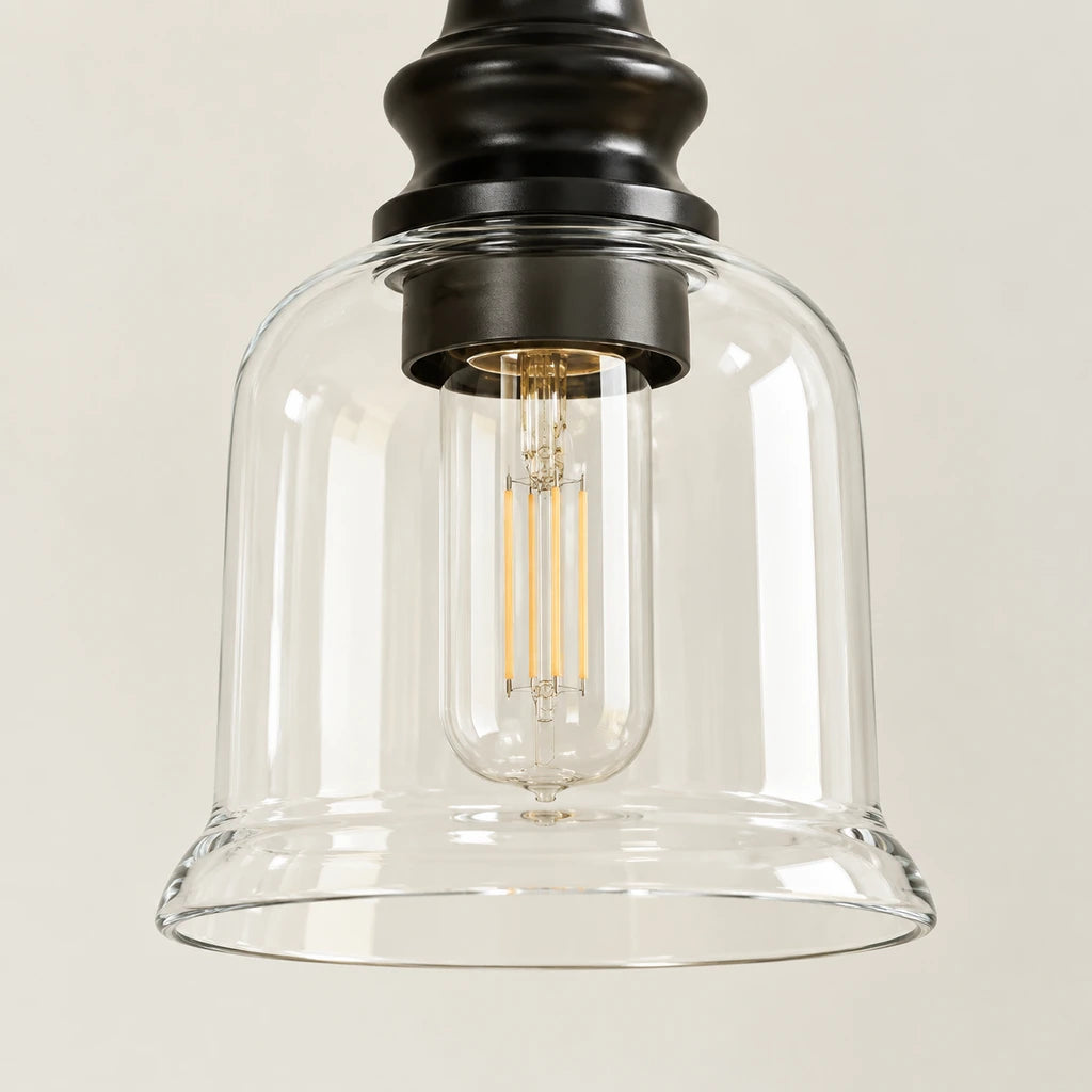 Aurelia clear bell glass shade detail