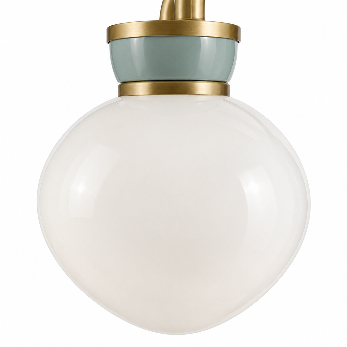 Mara cased opal glass globe detail