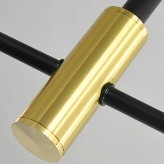 Modern Chandelier With Clear Frosted Globes - 2LCH2