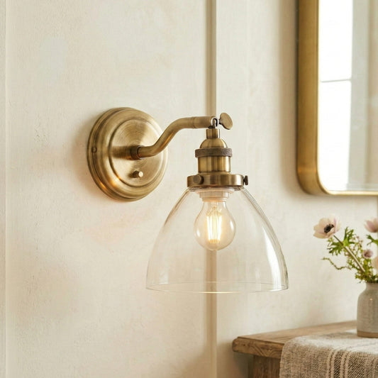 Aevyn Industrial Adjustable Glass Wall Lamp