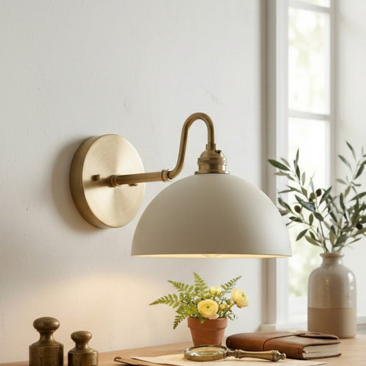 Yago Vintage Brass Bowl Wall Sconce