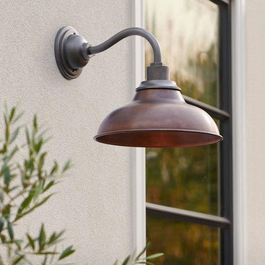 12" Industrial Dome Metal Wall Sconce