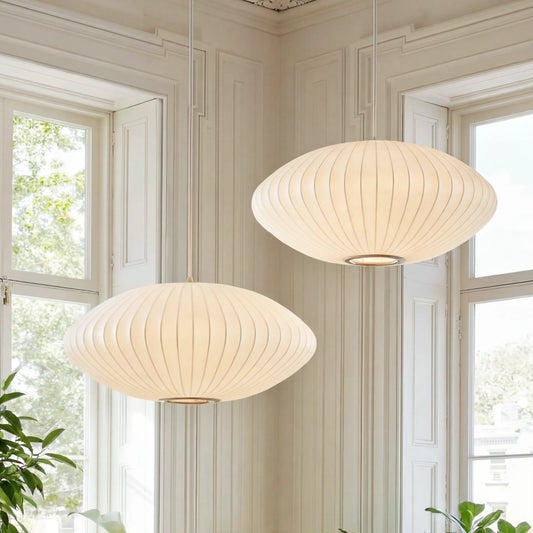 Hazel Modern Fabric Lantern Pendant Light