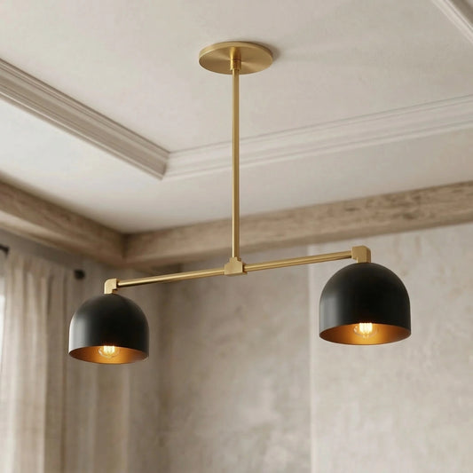 Metio Classic Metal Dome Linear Chandelier