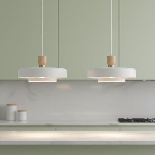 Lilja Nordic White Tiered Pendant Light