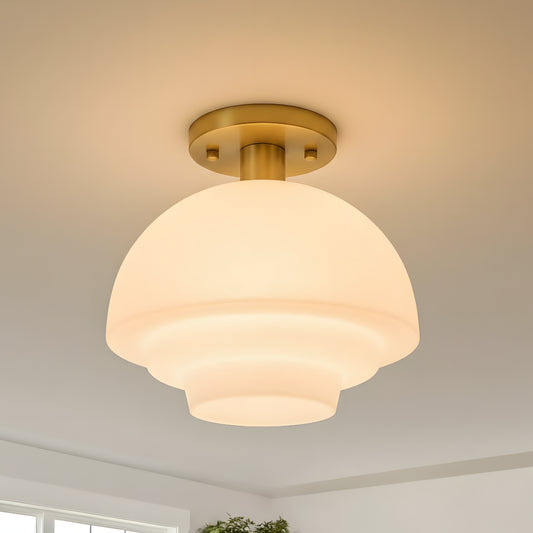 Zofia Retro Minimalist Milk Glass Ceiling Light