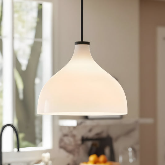 Modern Milk Glass Pendant Light