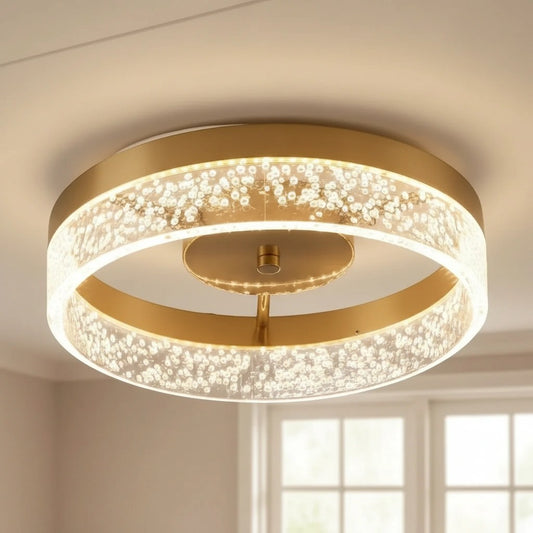 Everly Modern Bubble Acrylic Round LED Ceiling Light