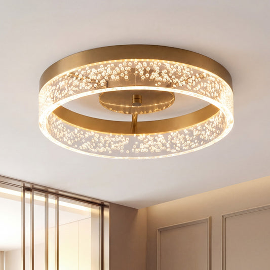 Everly Modern Bubble Acrylic Round LED Ceiling Light