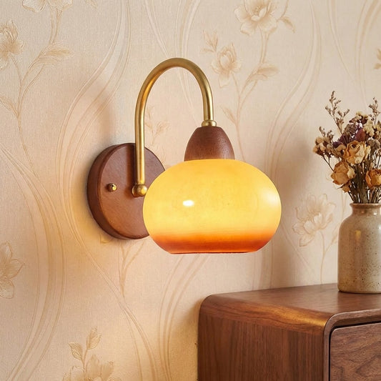 Ronda Vintage Persimmon Gradient Glass Wall Sconce