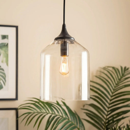 Lilibet Farmhouse Clear Glass Pendant Light