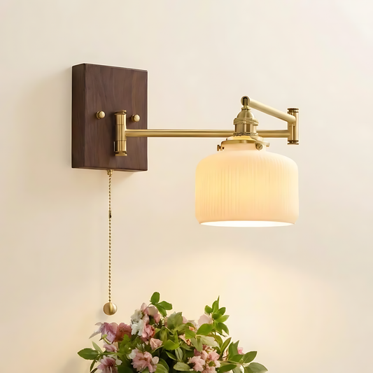 Aurora Retro Ceramic Swing Arm Wall Lamp