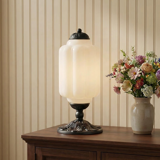 French Retro Glass Textured Eloise Table Lamp
