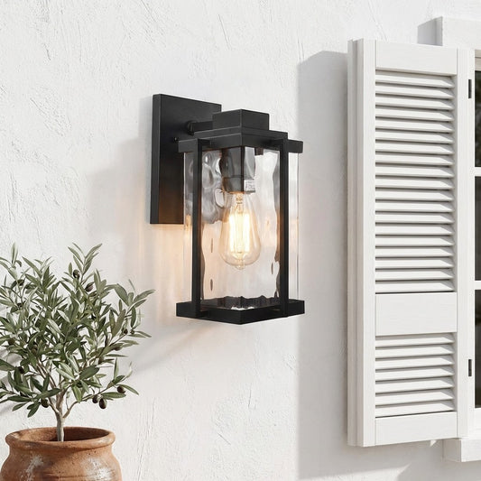 Althea Modern Outdoor Square Glass Wall Lamp