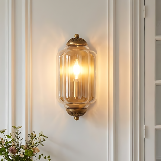 Vintage Glass Flush Eloise  Sconce Wall Light