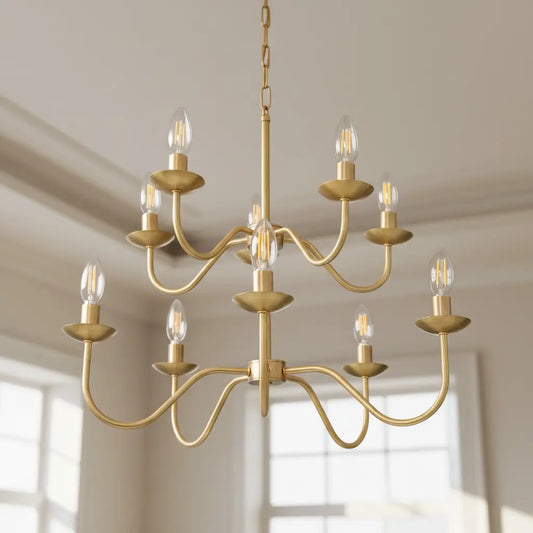 Silas Mid Century Candelabra Metal Chandelier