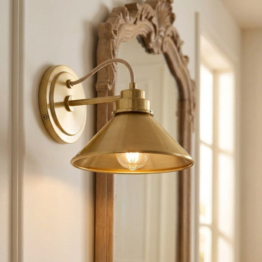 Brielle Industrial Flared Wall Sconce