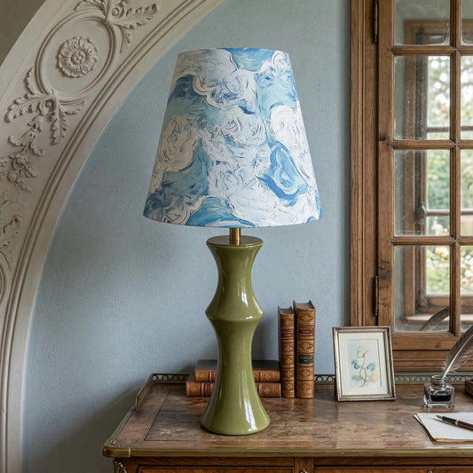 Artistic Decor Ceramic and Fabric Table Light