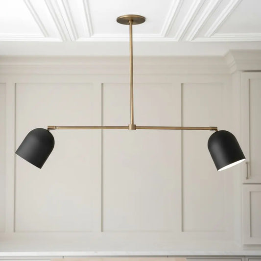 Metio Modern Metal Bell Linear Chandelier