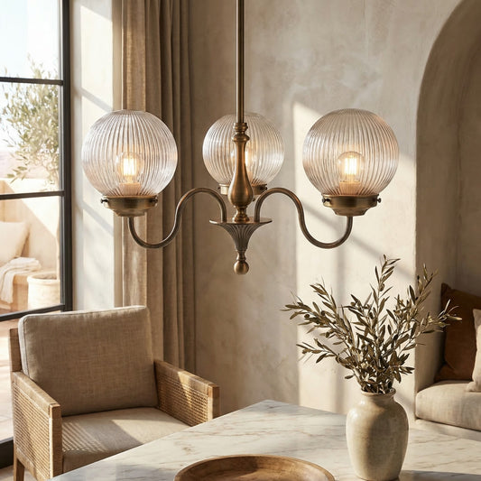 Antique Brass Wine Barrel Chandelier Light