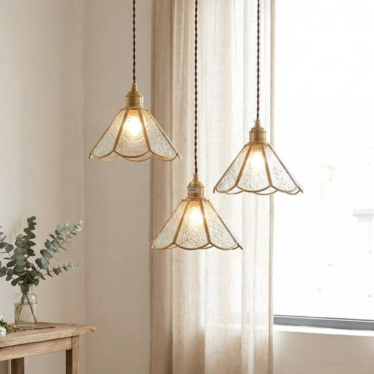 Brass Glass Pendant Light - 227GPL
