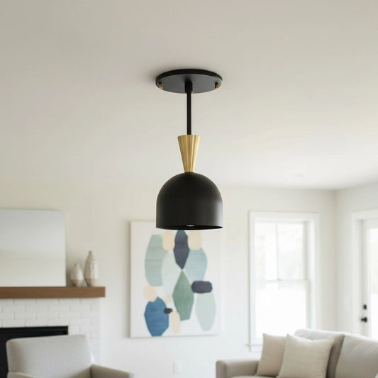 Luna Modern Two-Tone Metal Pendant Light