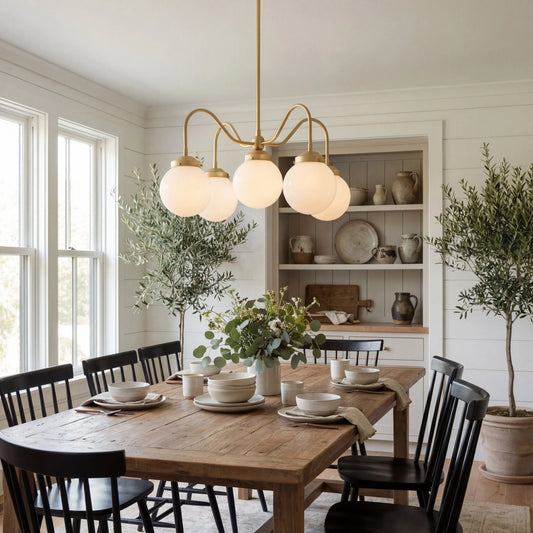 Elias Modern Glass Globe Chandelier