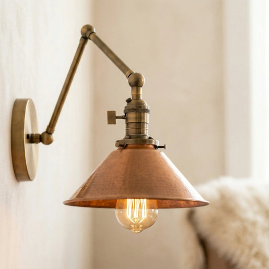 Mila Retro Articulated Flared Metal Wall Light