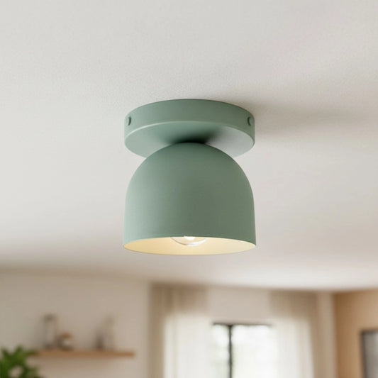 Metio Contemporary Capped Dome Metal Ceiling Light