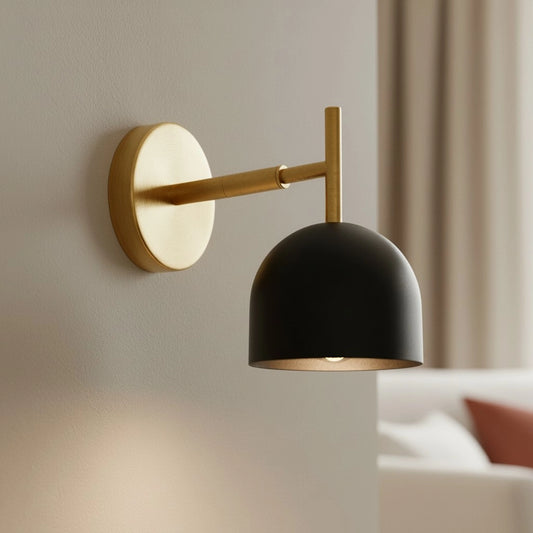 Metio Minimalist Dual Tone Bowl Metal Wall Light