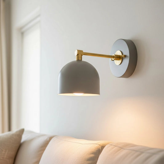 Metio Modern Pivot Arm Dome Metal Wall Light